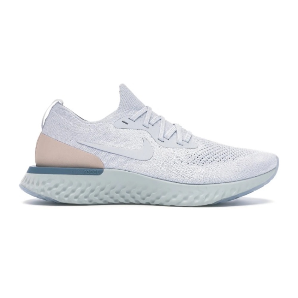 Nike Epic React Flyknit Womens Size 11- White Blue Pink